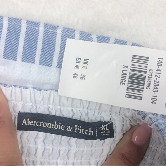 ⛱ NWT Abercrombie & Fitch Striped Crop Top Tank XL - Picture 10 of 11